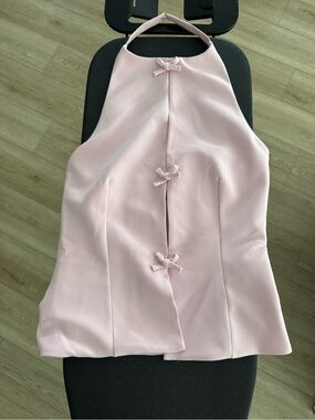 Zara viral pink bow top